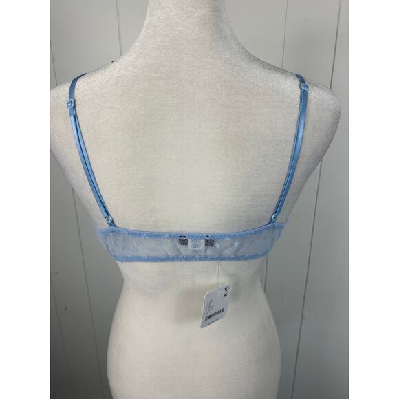 FP Intimately X Only Hearts Collab Bralette with front bow in Sky. Size L. NWT - Picture 3 of 8